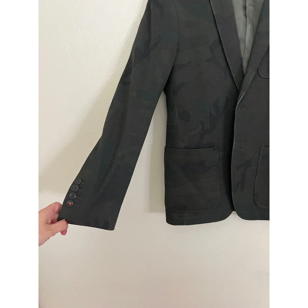 Jack Spade Mens Camo‎ Cotton Blazer Jacket Sports Coat Dark Green Size 36